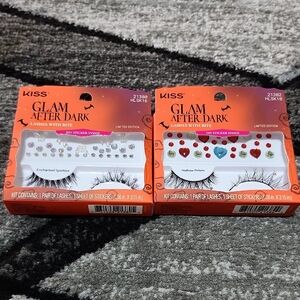 KISS GLAM AFTER DARK LIMITED EDITION EMBELLISHED FALSE EYELASHES GEM STICKERS